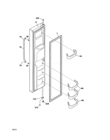 Freezer door