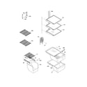Frigidaire FFHS2622MSS shelves diagram