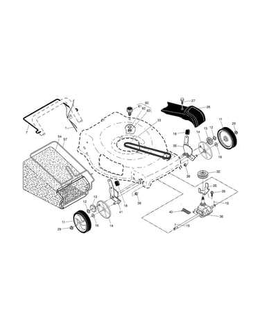 Drive control/gear case/wheels