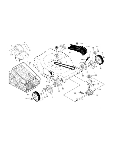 Drive control/gear case/wheels