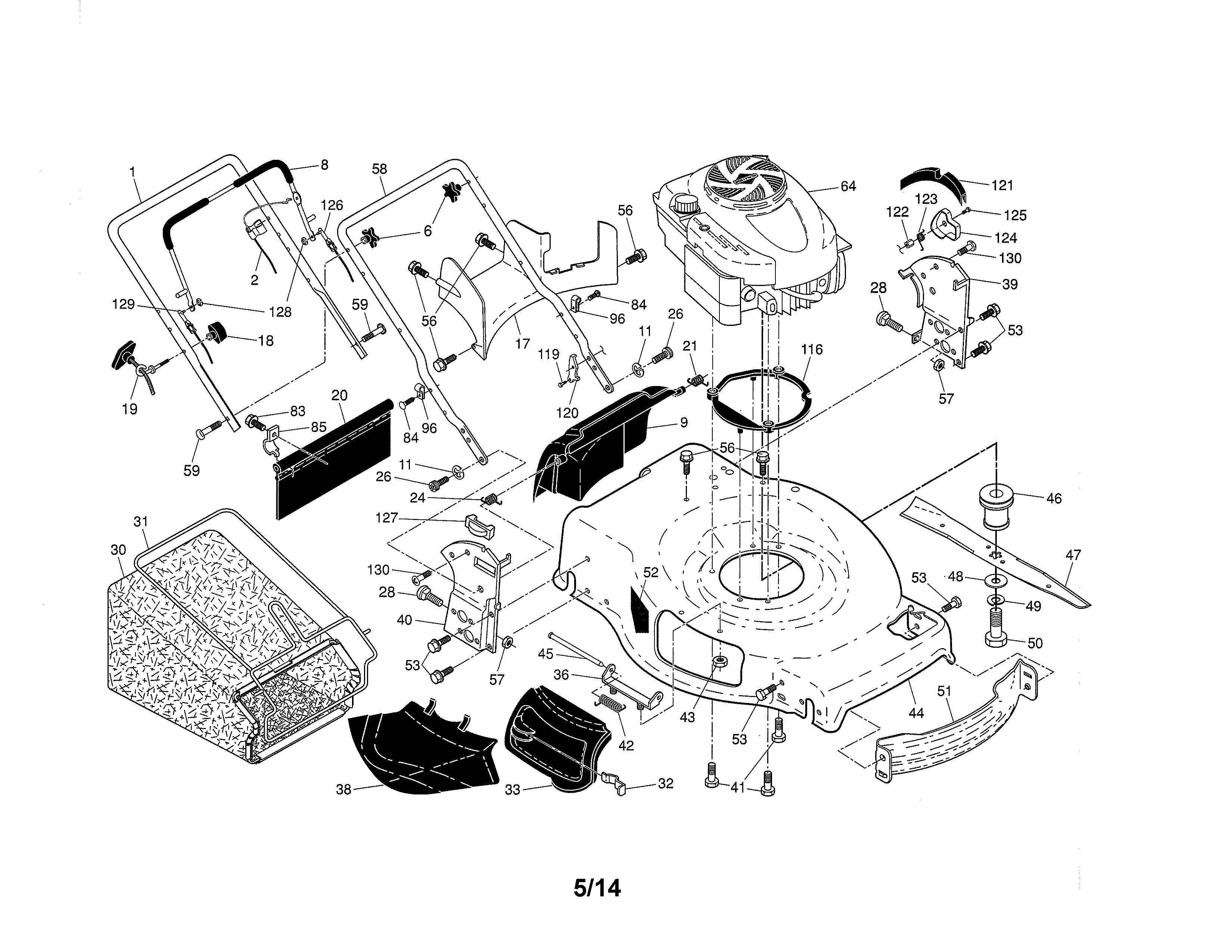 Engine/housing/handle
