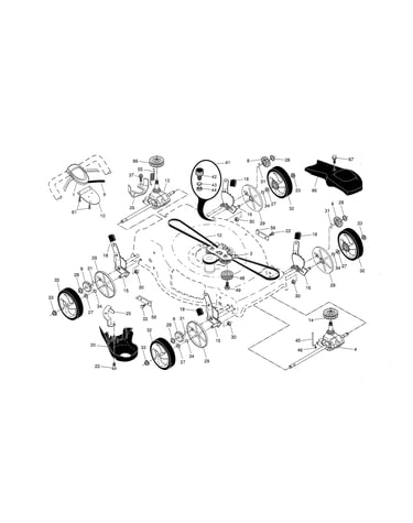 Drive control/gear case/wheels