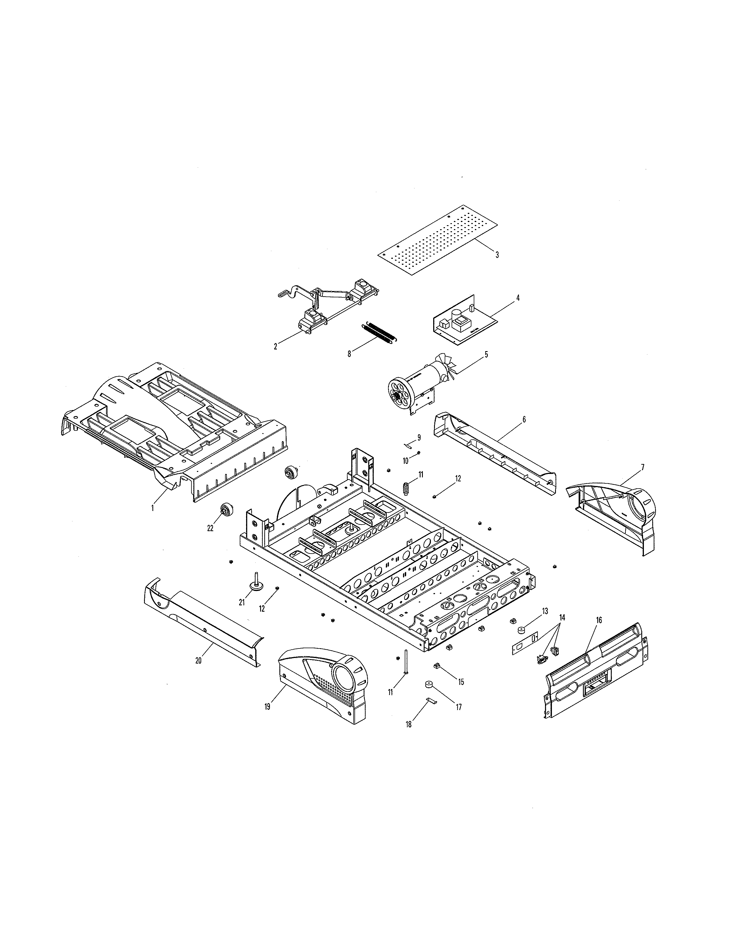 Base cover/motor