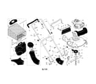 Craftsman 917371812 engine/housing/handle/grassbag diagram
