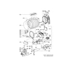 Kenmore Elite 79679272000 drum & motor assy: gas type diagram