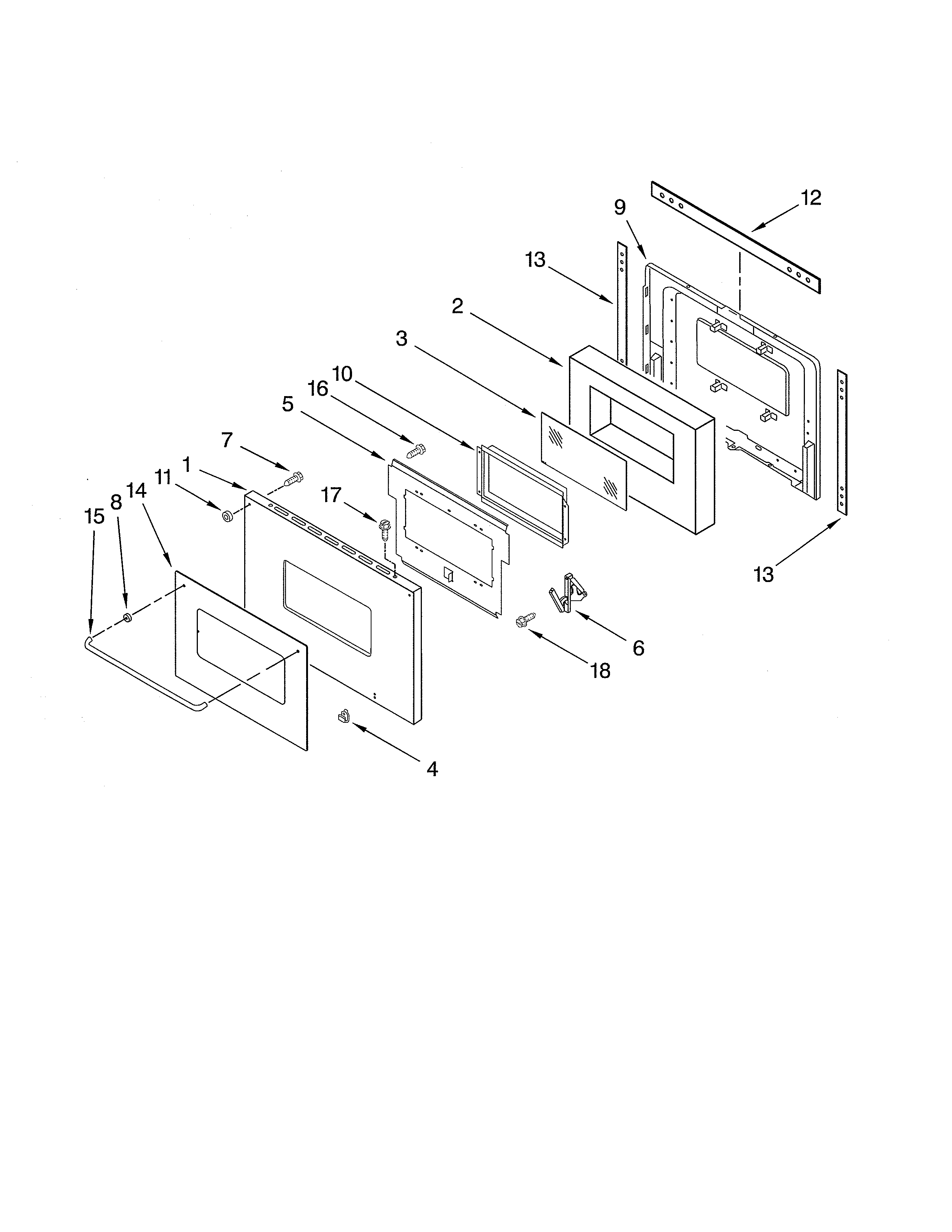 LOWER OVEN DOOR