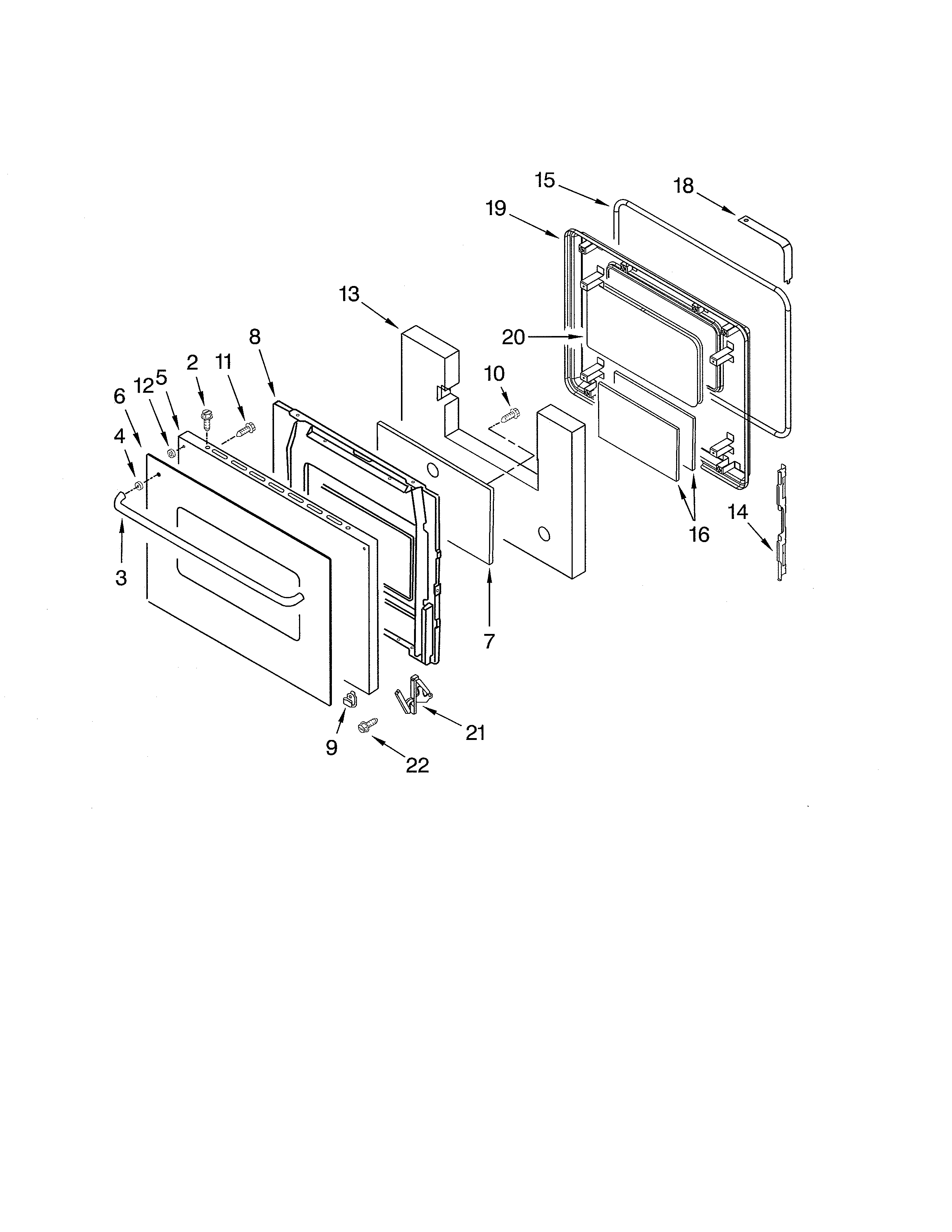 UPPER OVEN DOOR