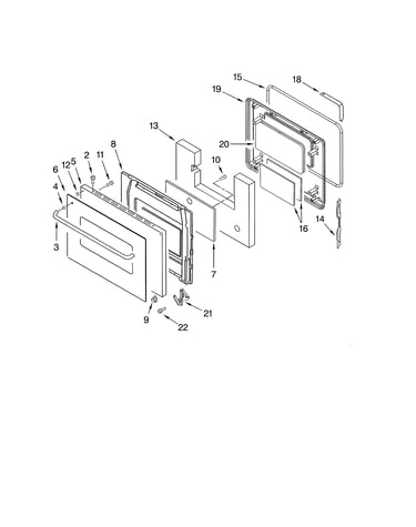 Upper oven door