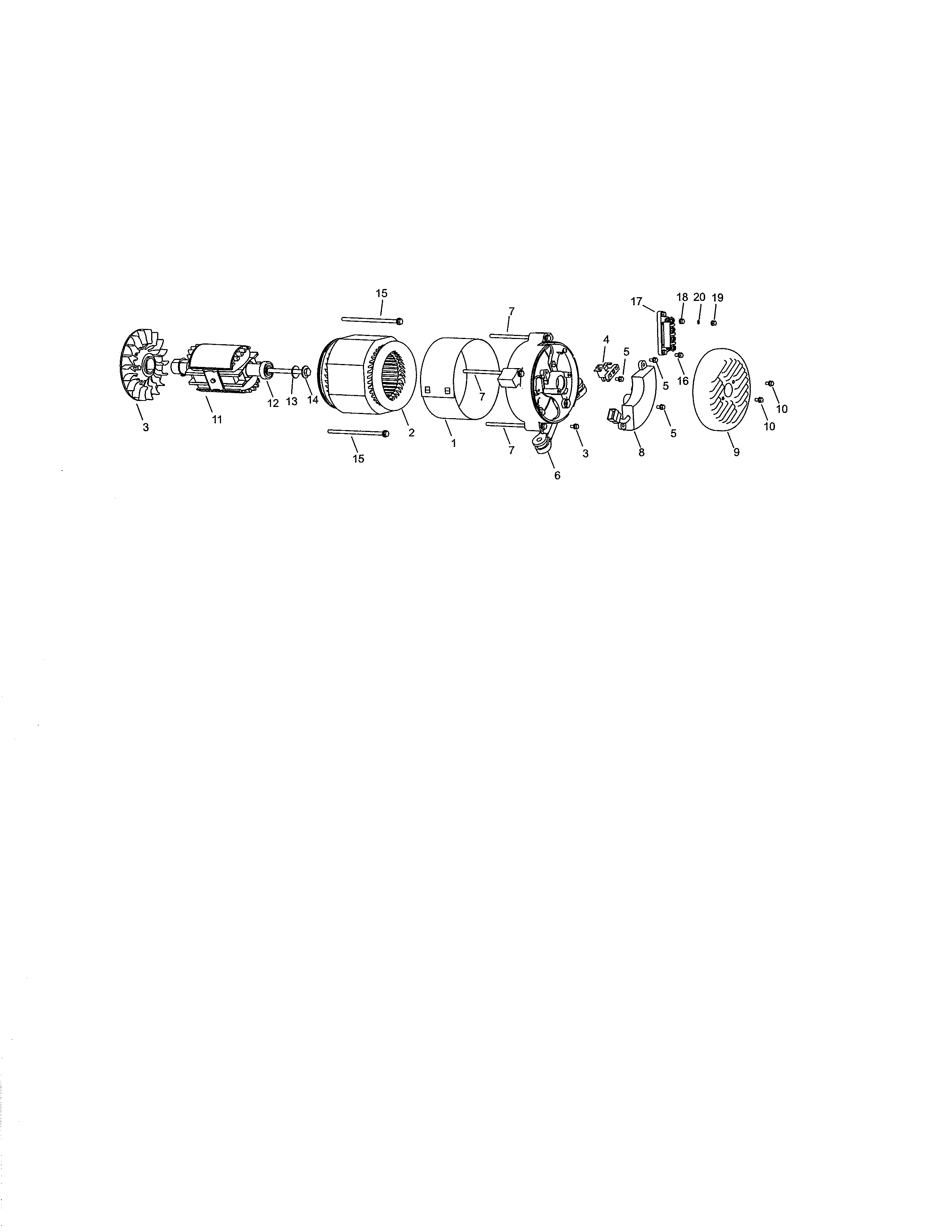 Rotor comp/stator/fan