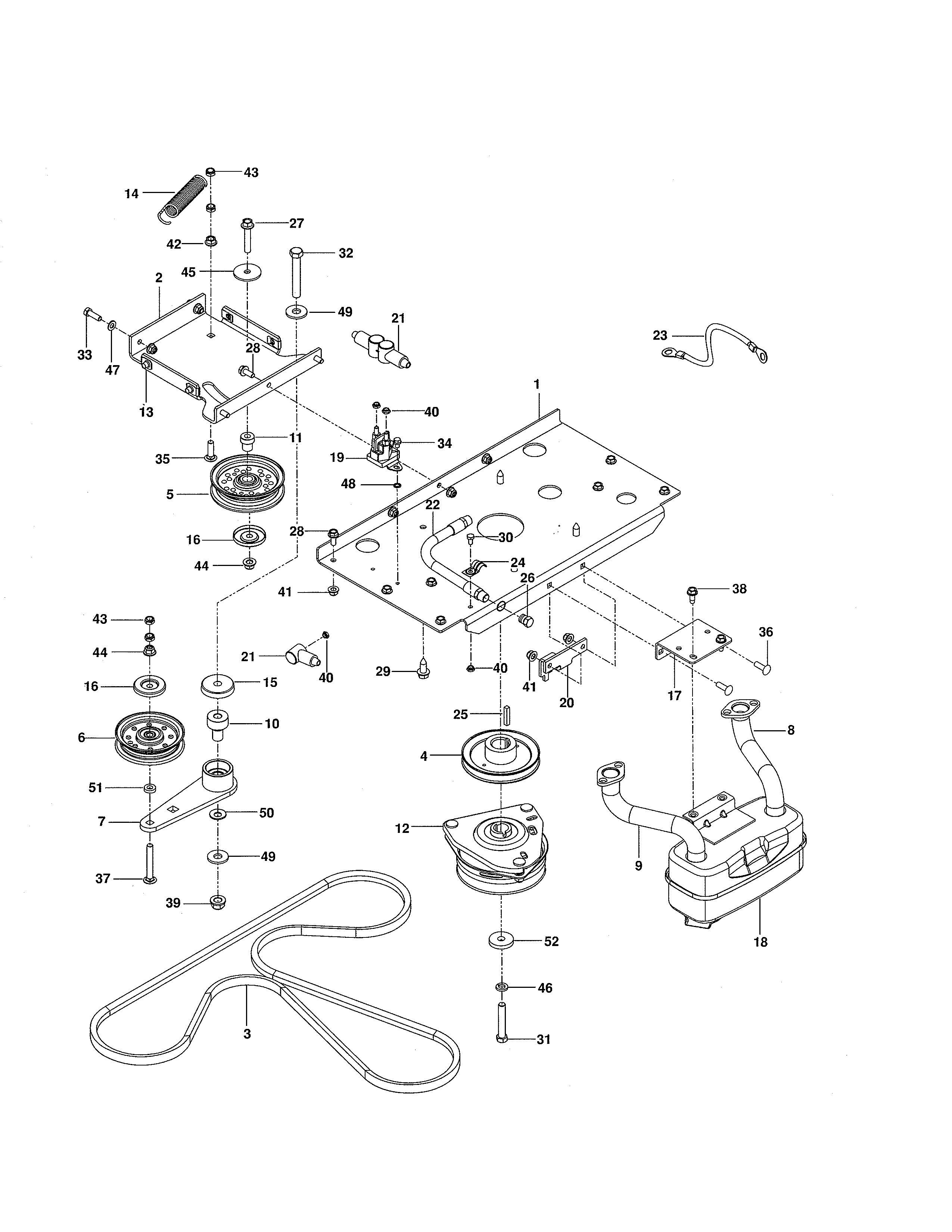 Engine plate - kt745-3042