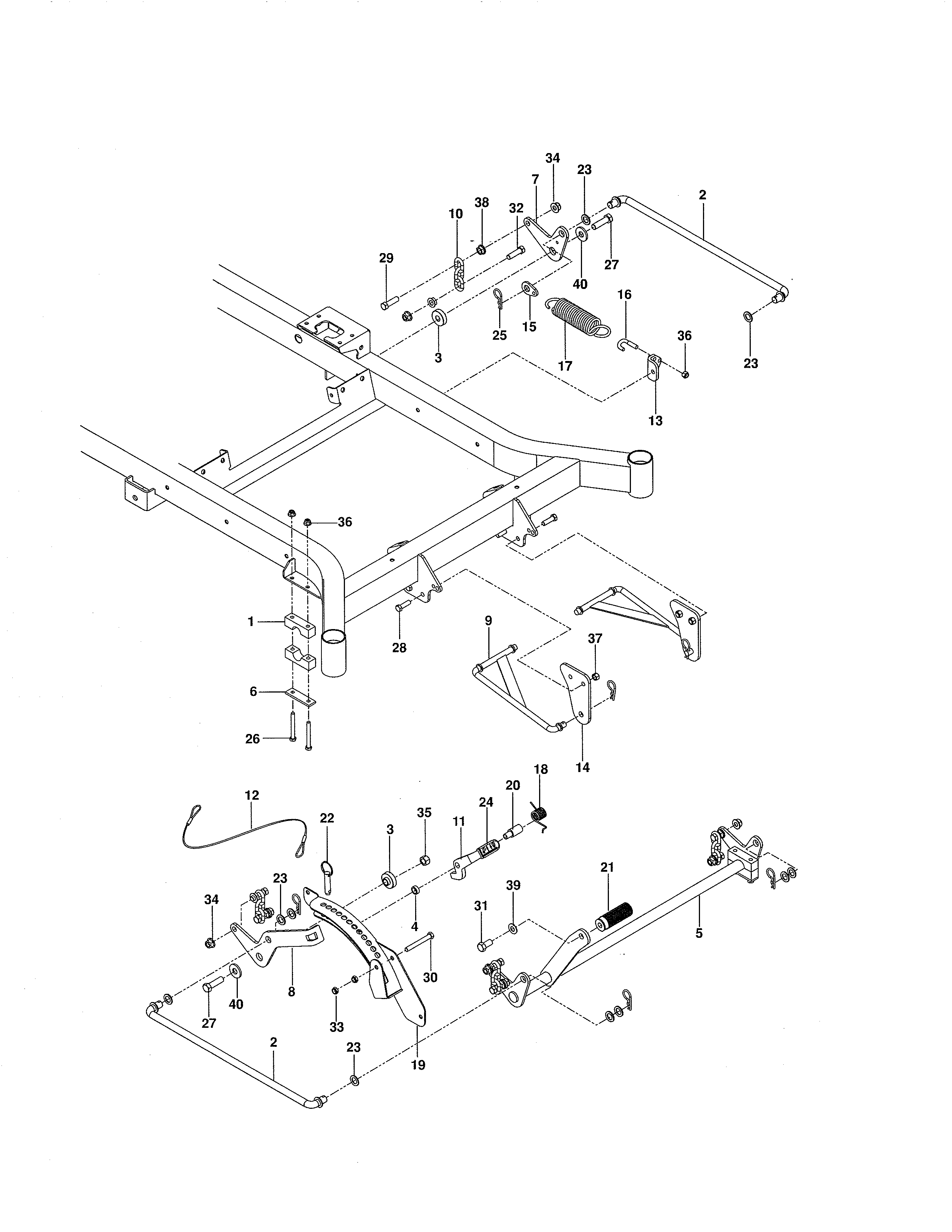 Mower lift/deck lift