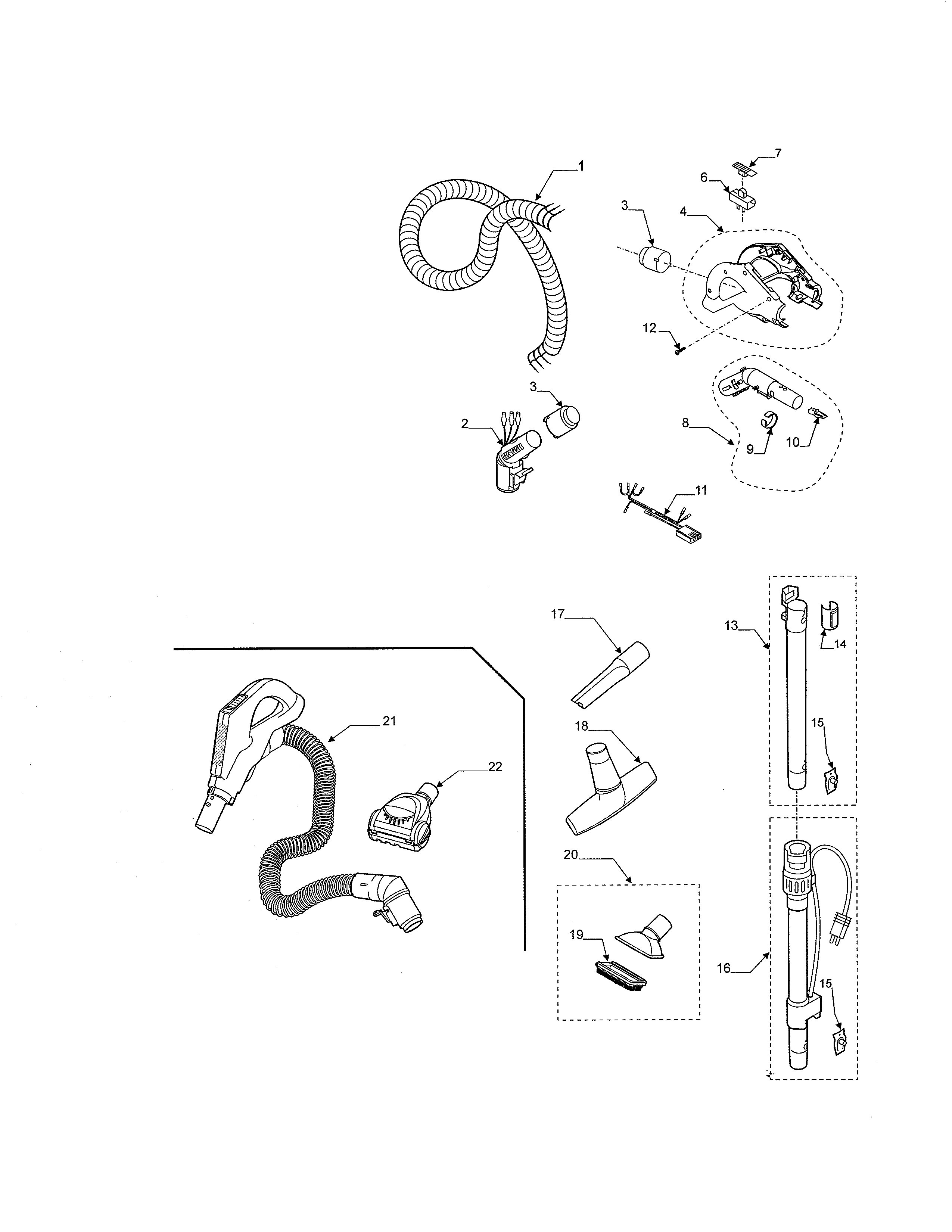 HOSE AND ATTACHMENTS