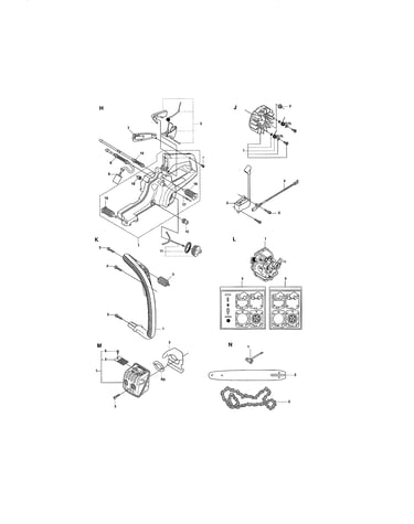 Fuel tank/handle/muffler