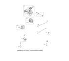 Briggs & Stratton 09P702-0166-F1 fuel tank/muffler diagram