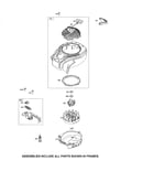 Rewind/blower housing/flywheel