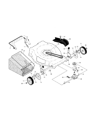 Drive control/gear case/wheels