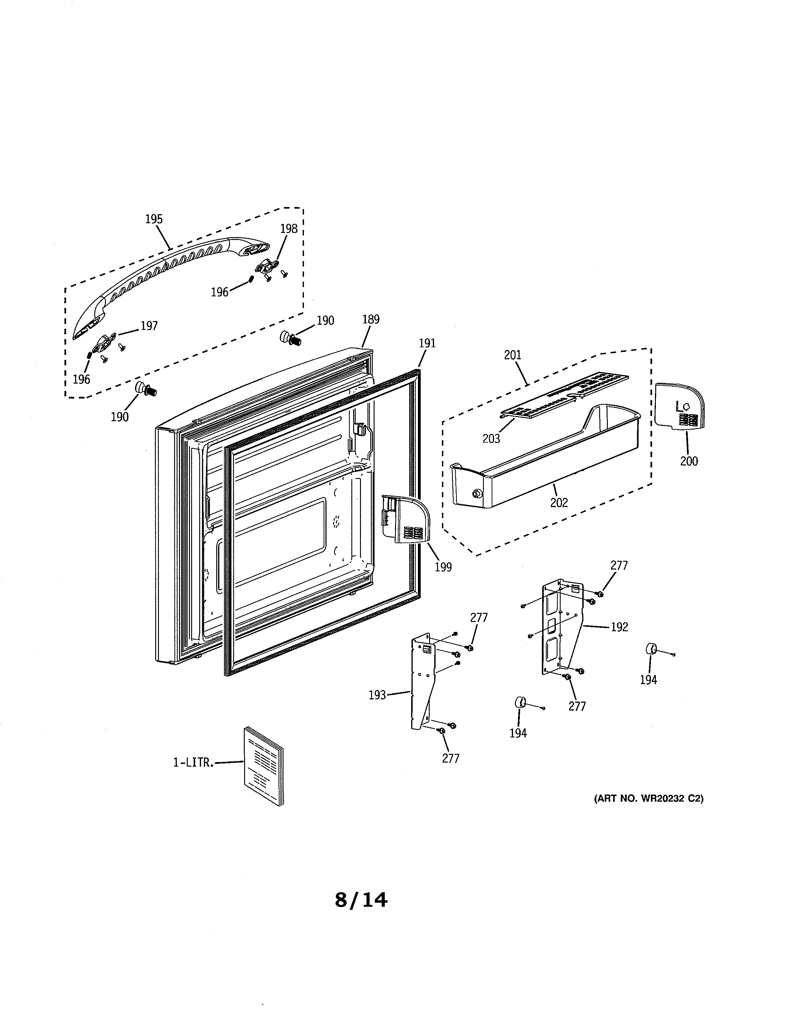Freezer door