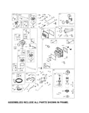 Head-cylinder/carburetor/starter motor