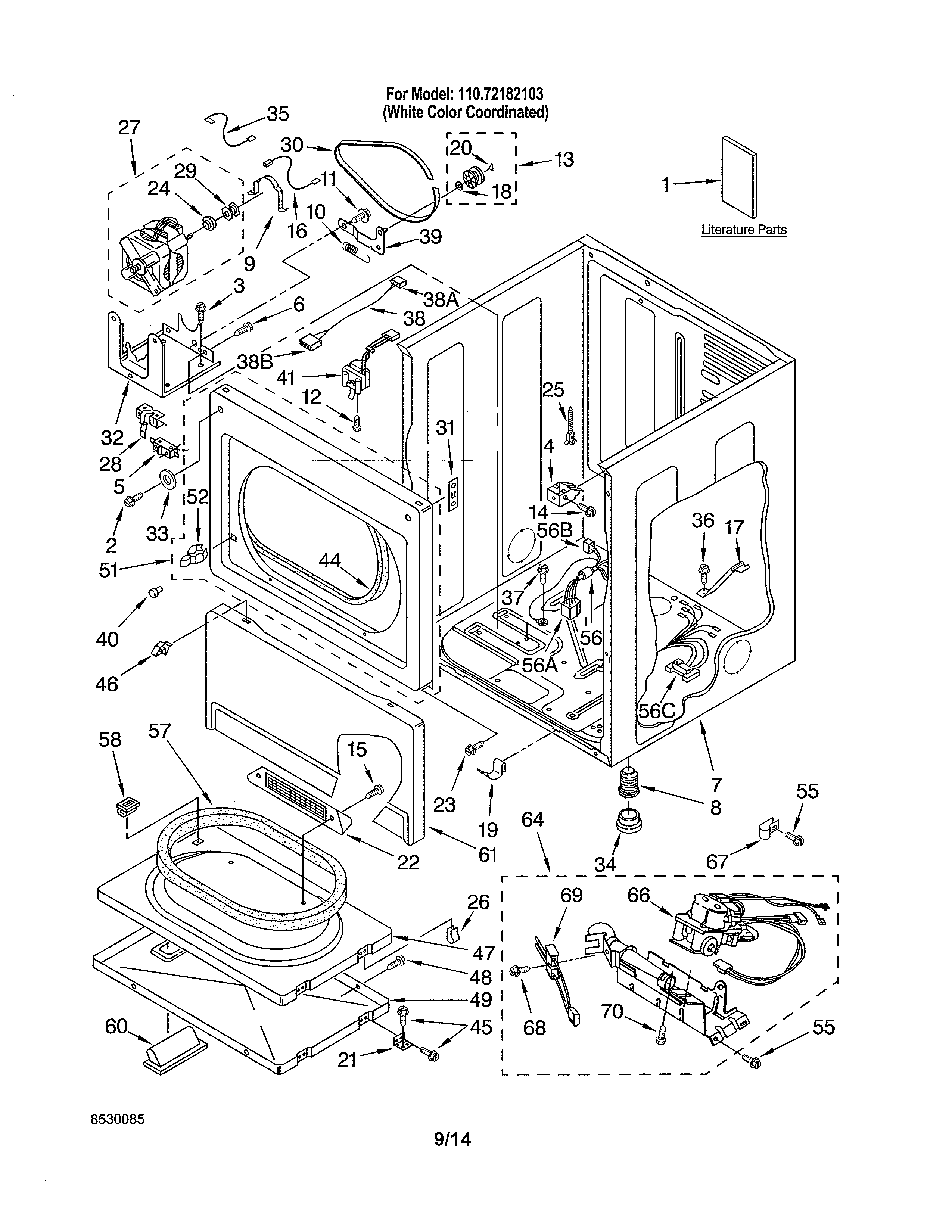 Lower cabinet/front panel
