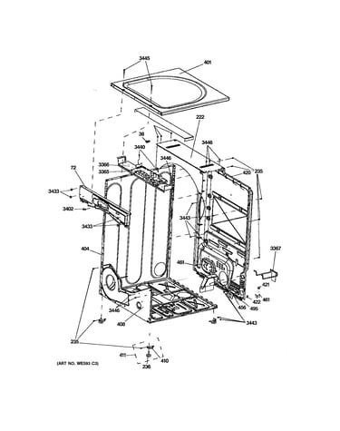 Cabinet & top panel