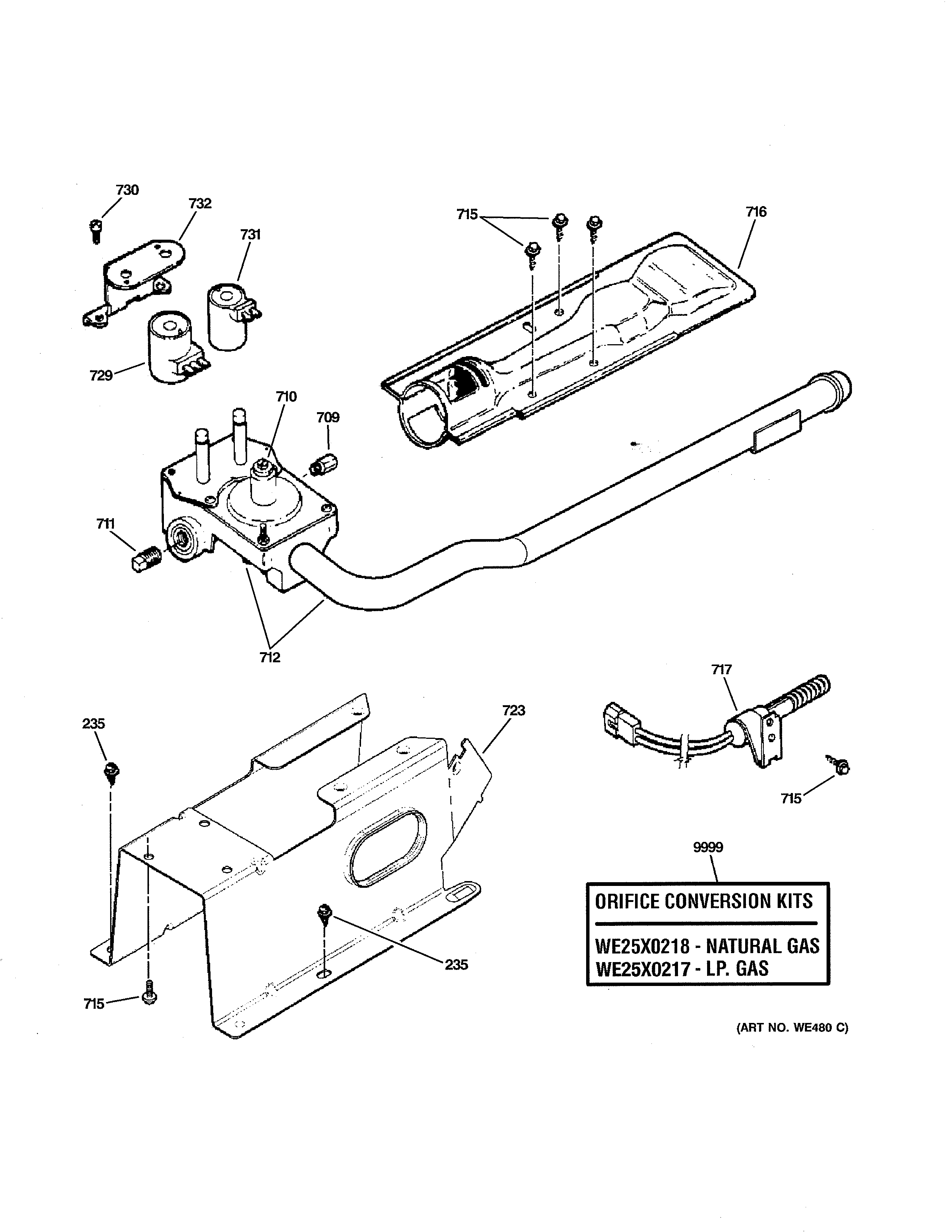 GAS VALVE & BURNER