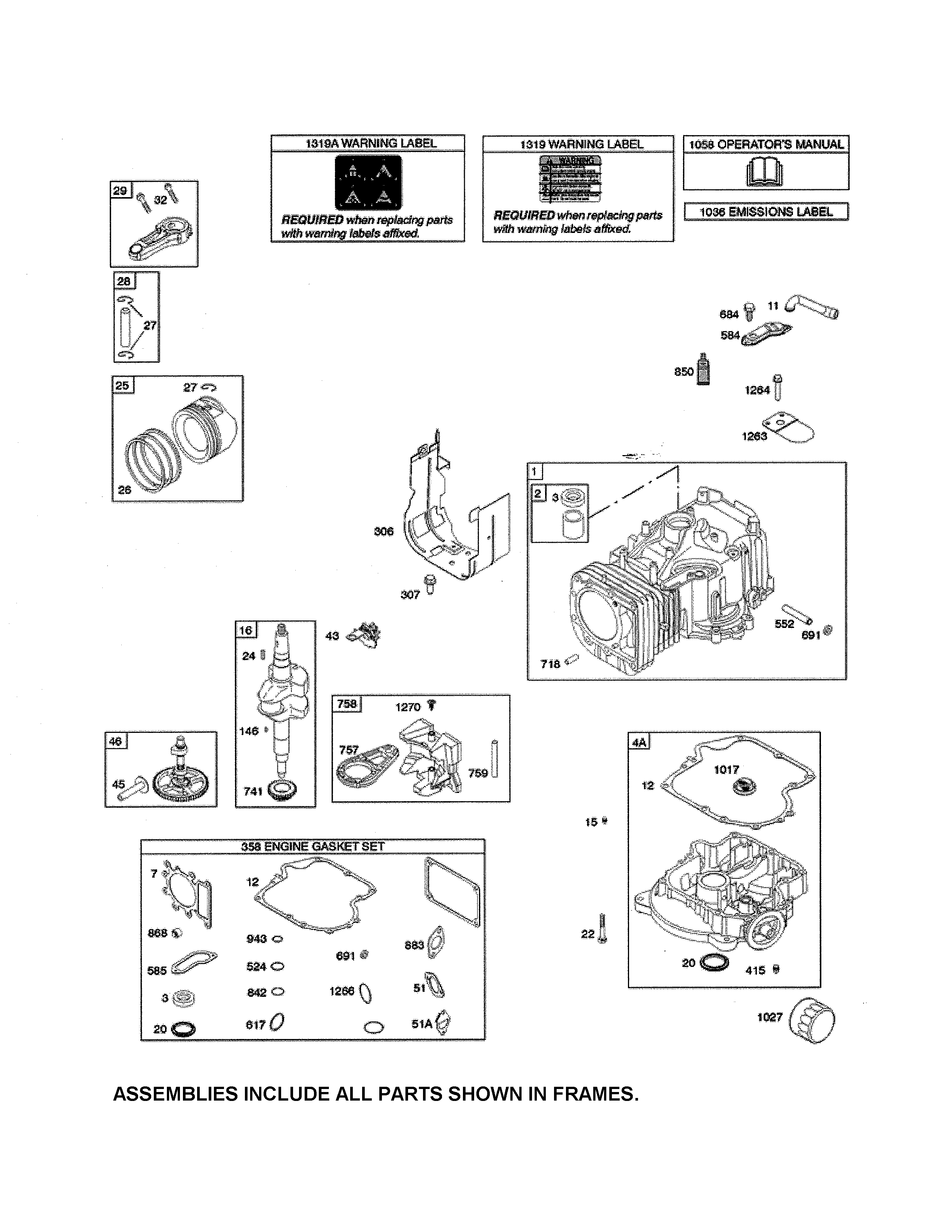 Camshaft/crankshaft/cylinder