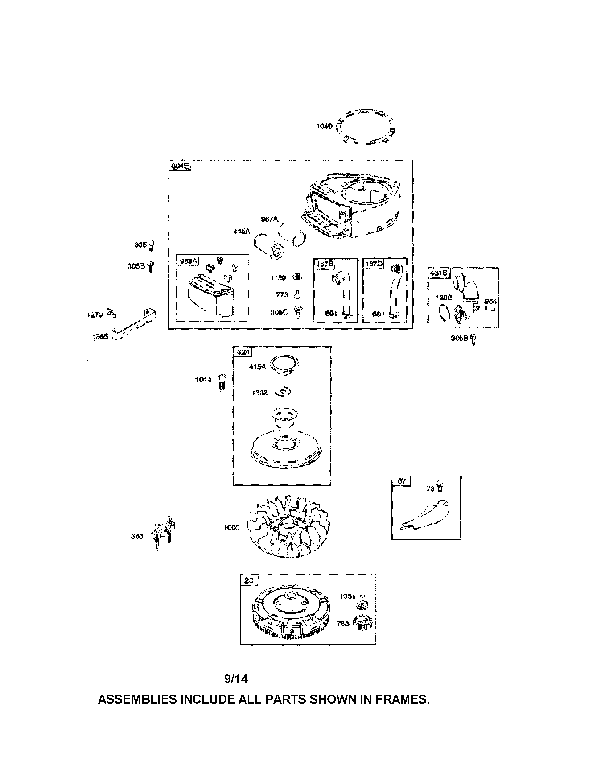 BLOWER HOUSING/FLYWHEEL