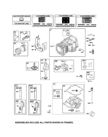 Cylinder/sump/crankshaft