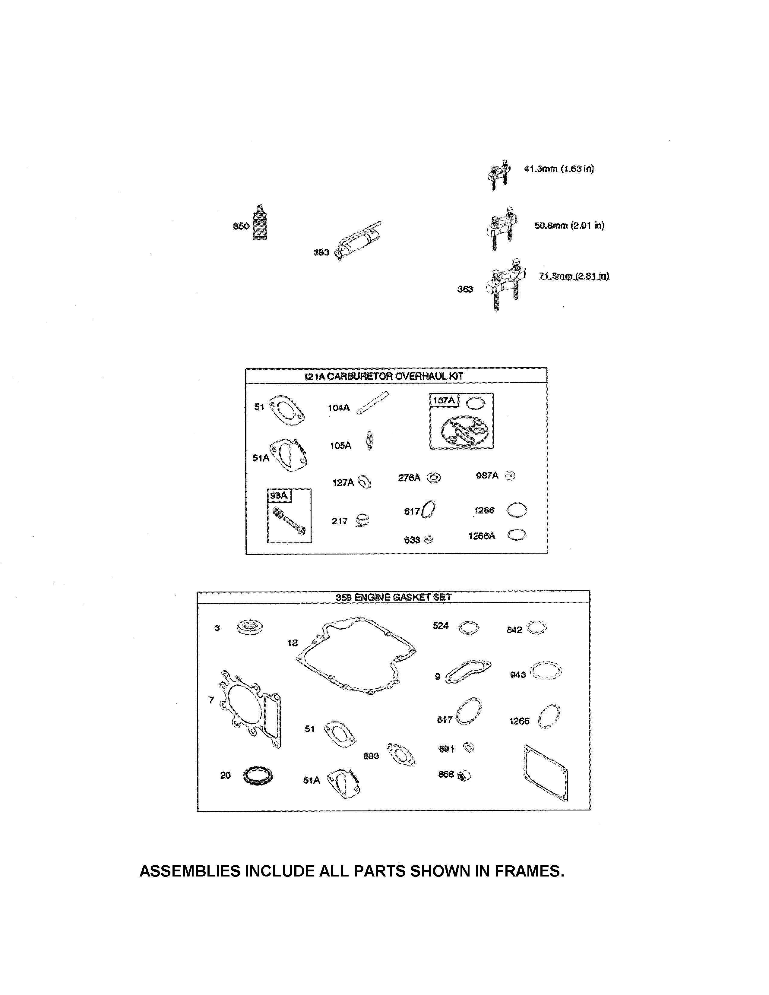 GASKET SET/CARBURETOR KIT