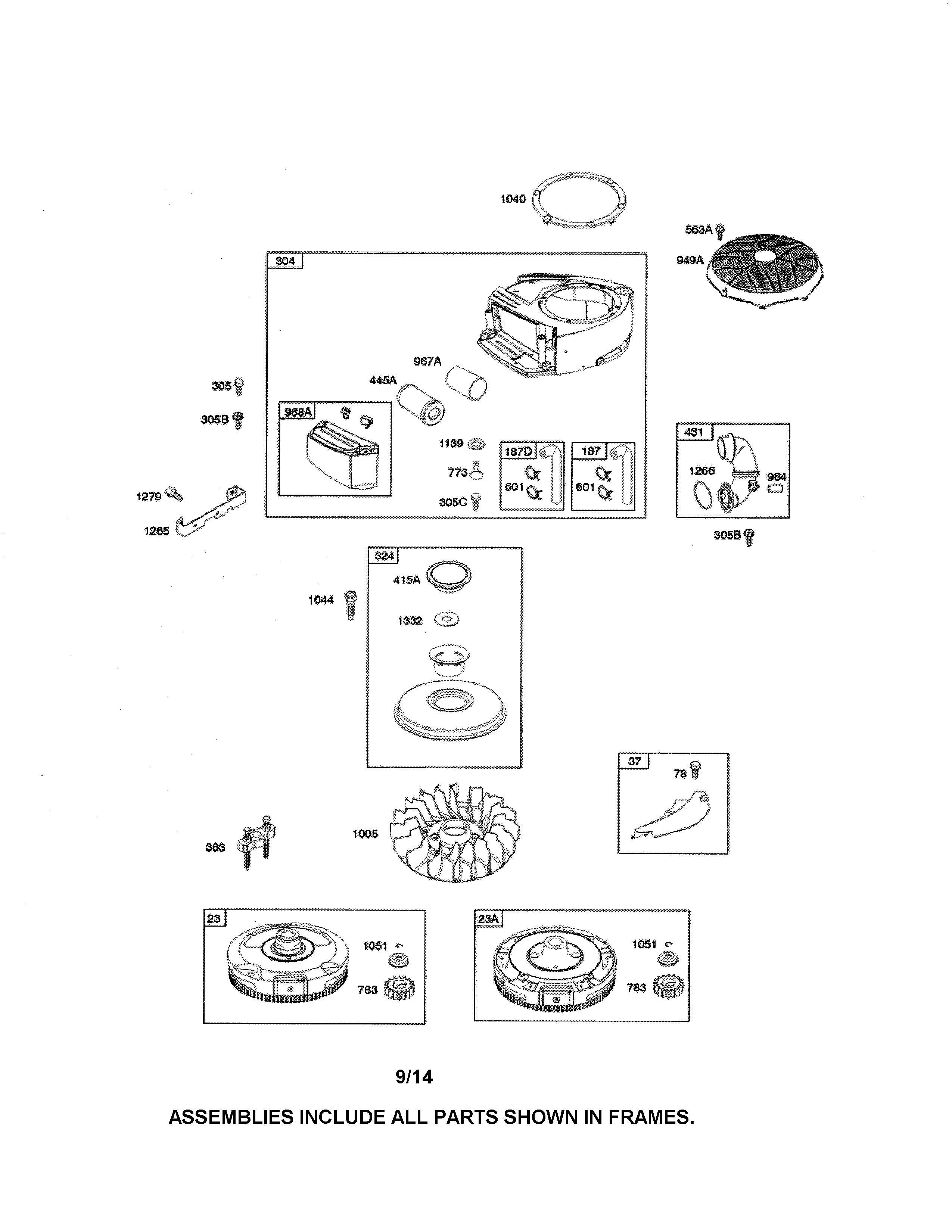 Blower housing/flywheel