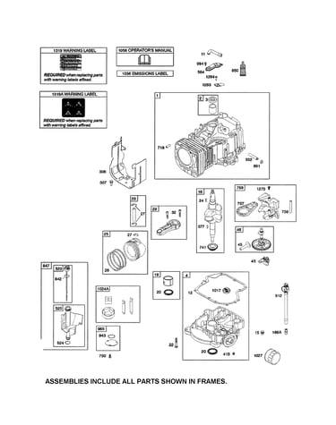 Cylinder/crankshaft/camshaft