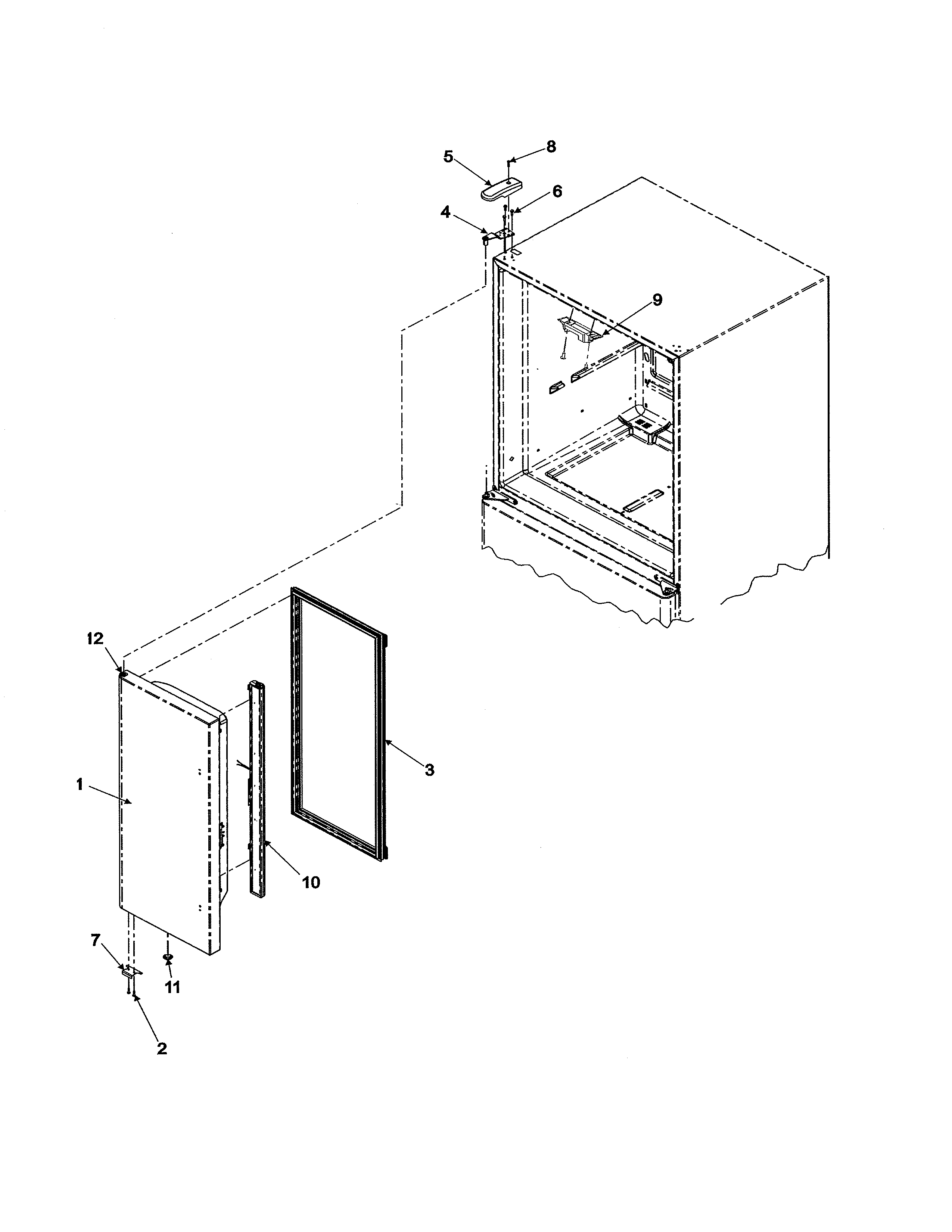 Left refrigerator door