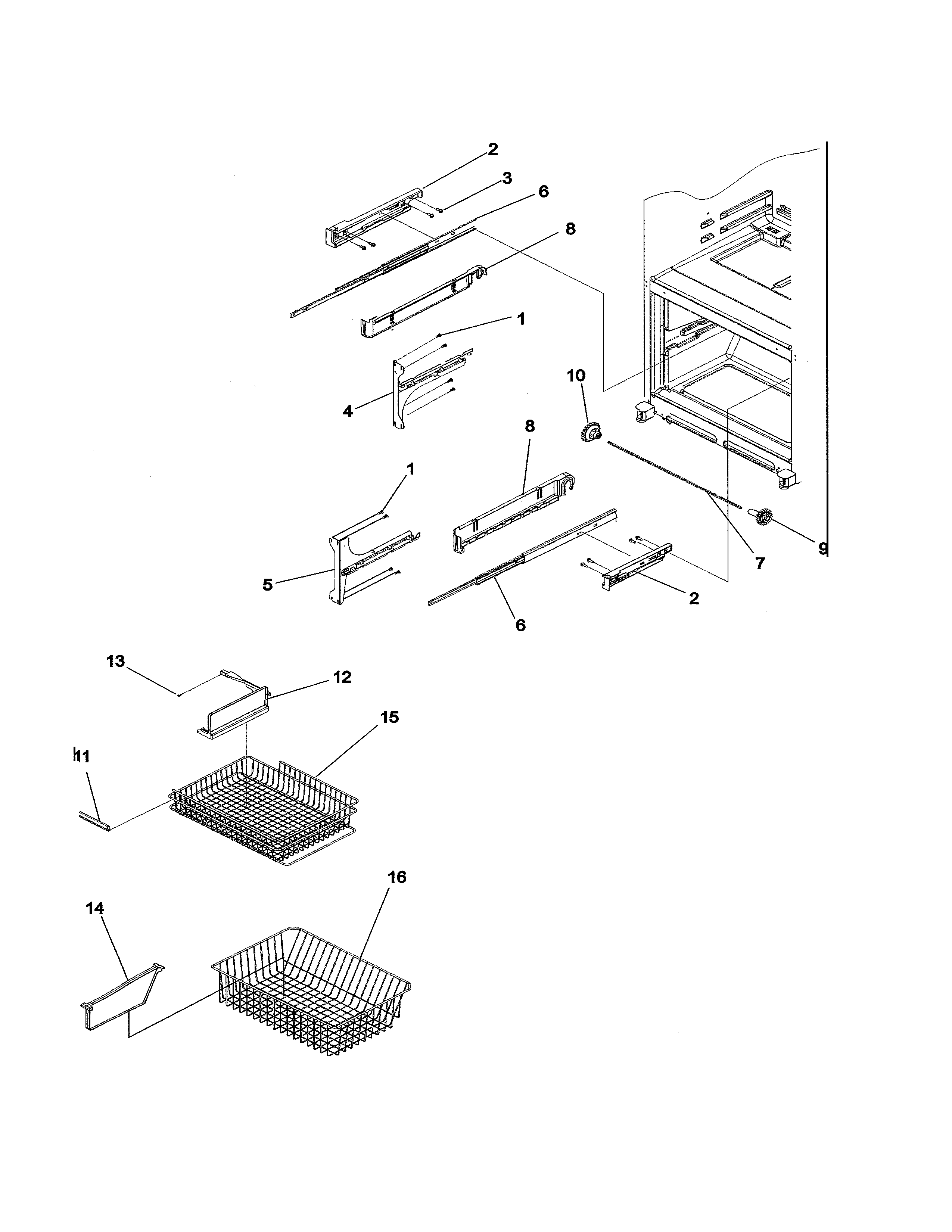 Freezer shelving