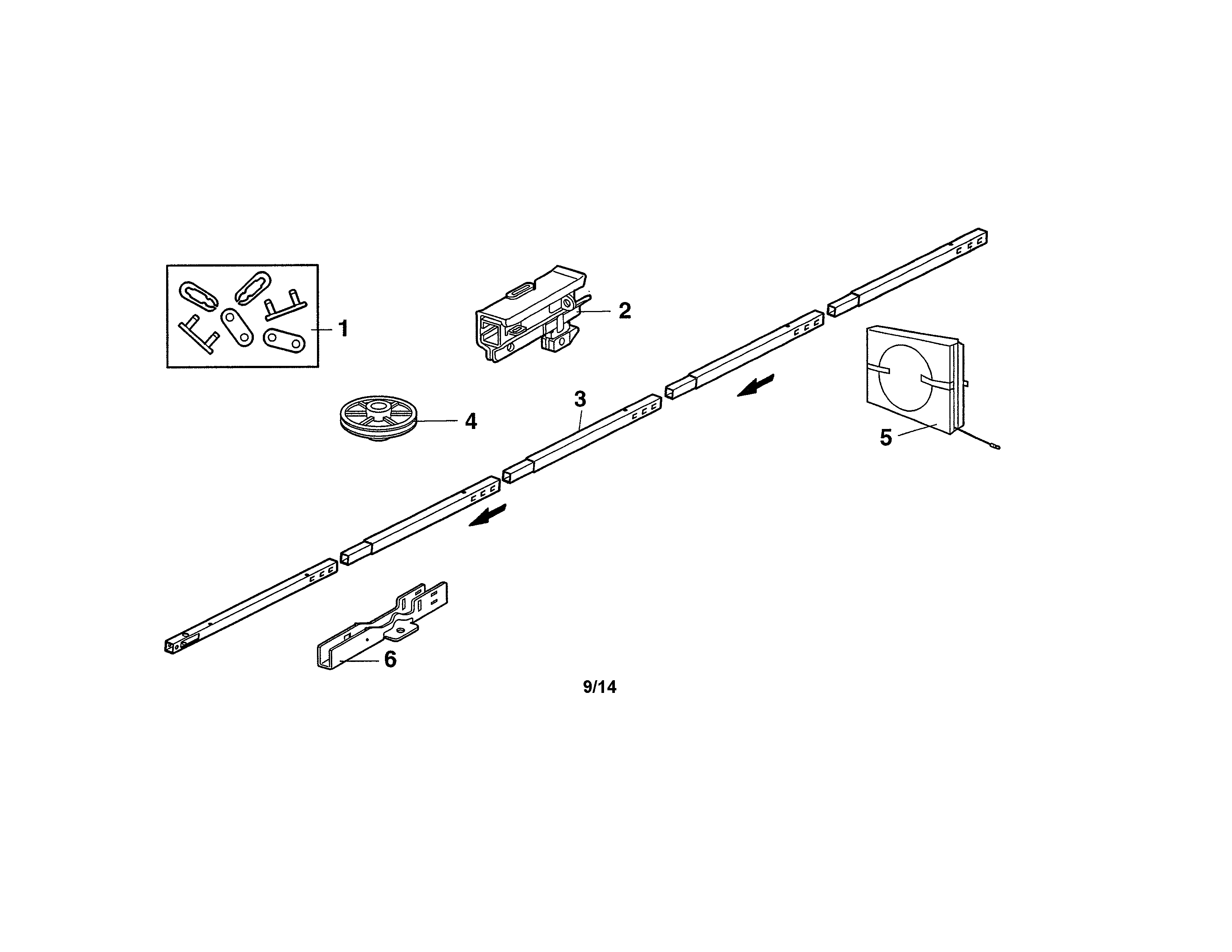 Rail assembly parts