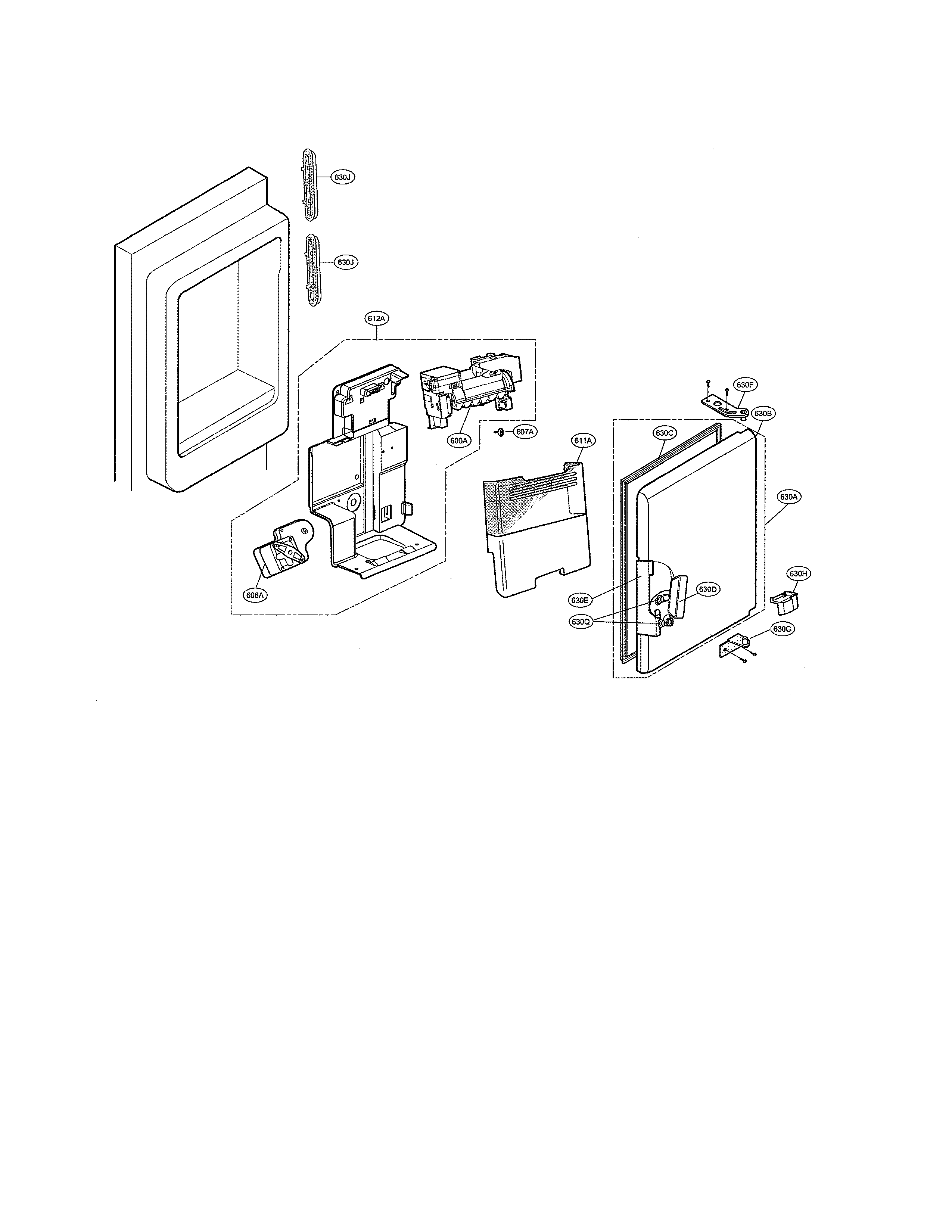 Ice maker & ice bin parts