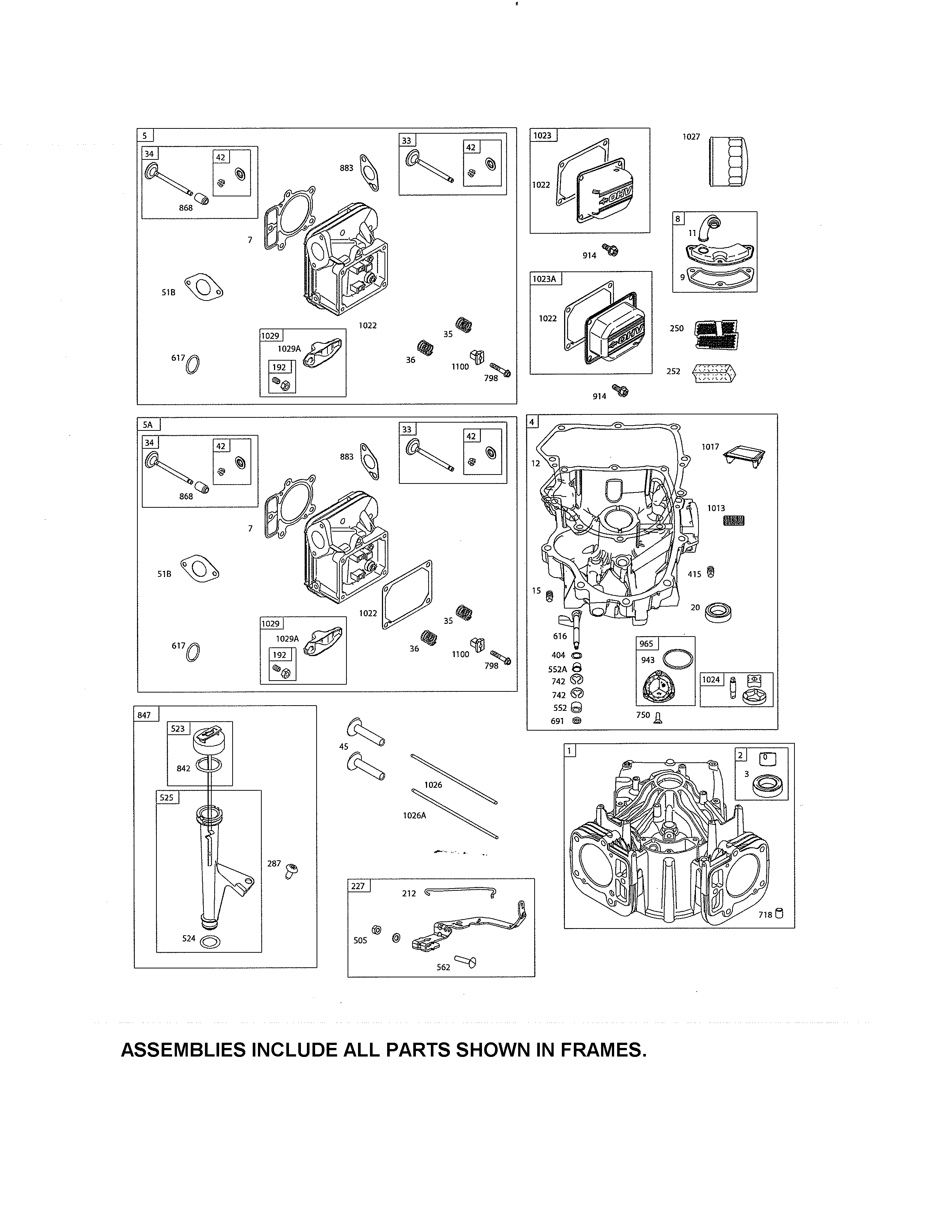 Head-cylinder/sump