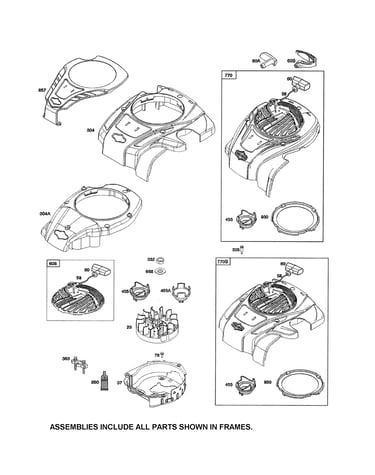 Blower housing/flywheel