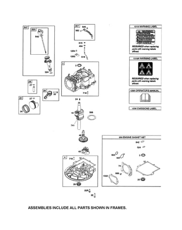 Crankshaft/cylinder/sump