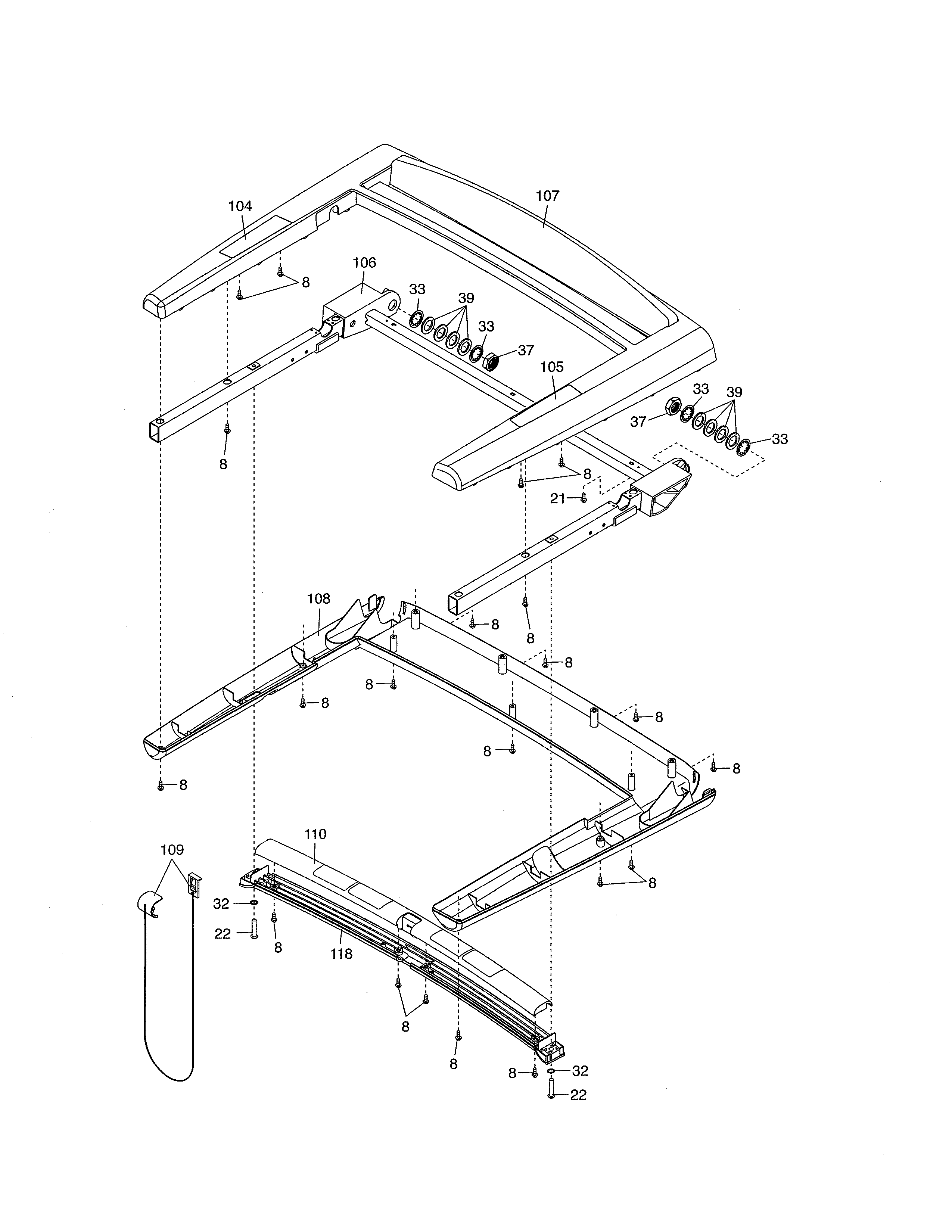 TOP HANDRAIL/PULSE BAR