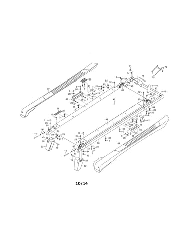 Walking belt/foot rails