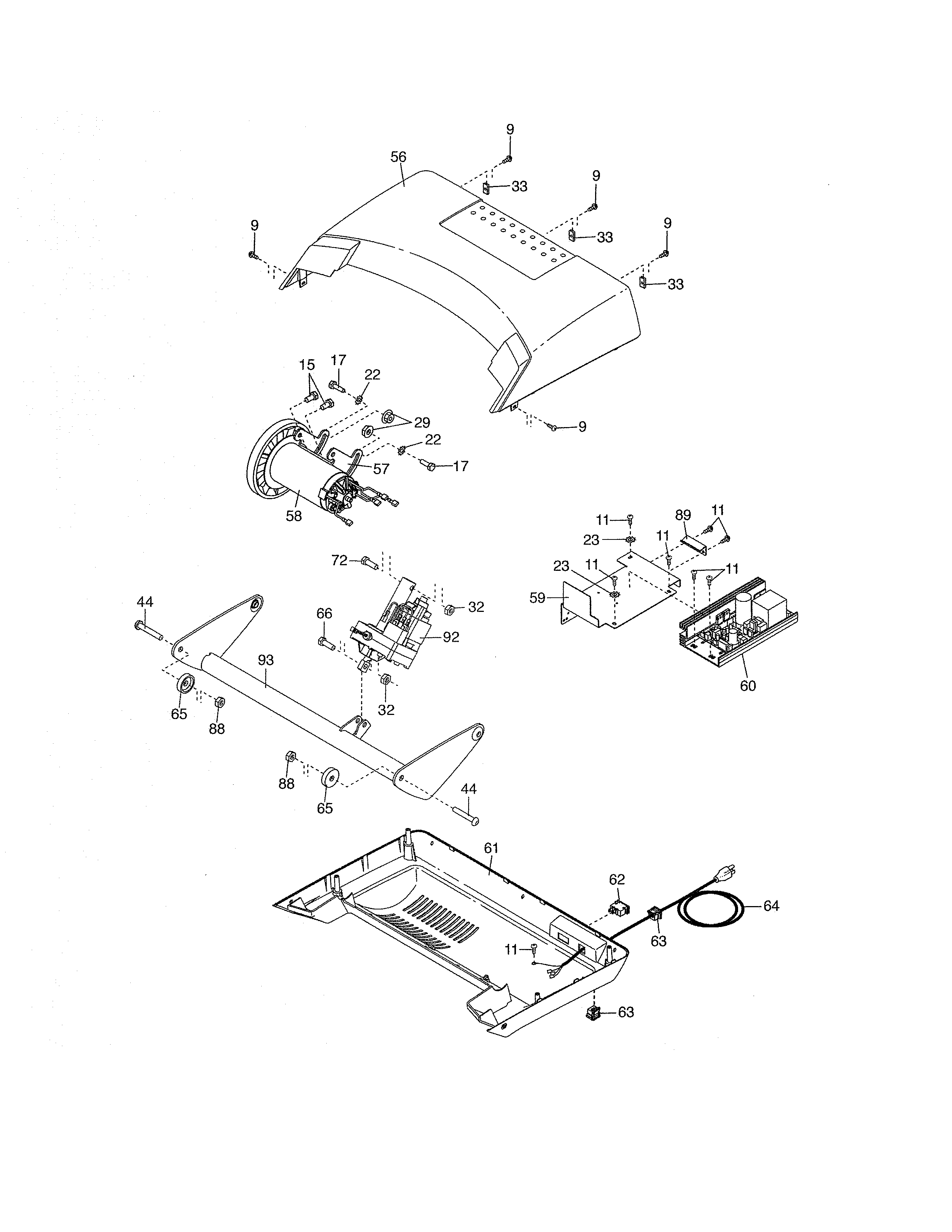 HOOD/DRIVE & INCLINE MOTORS