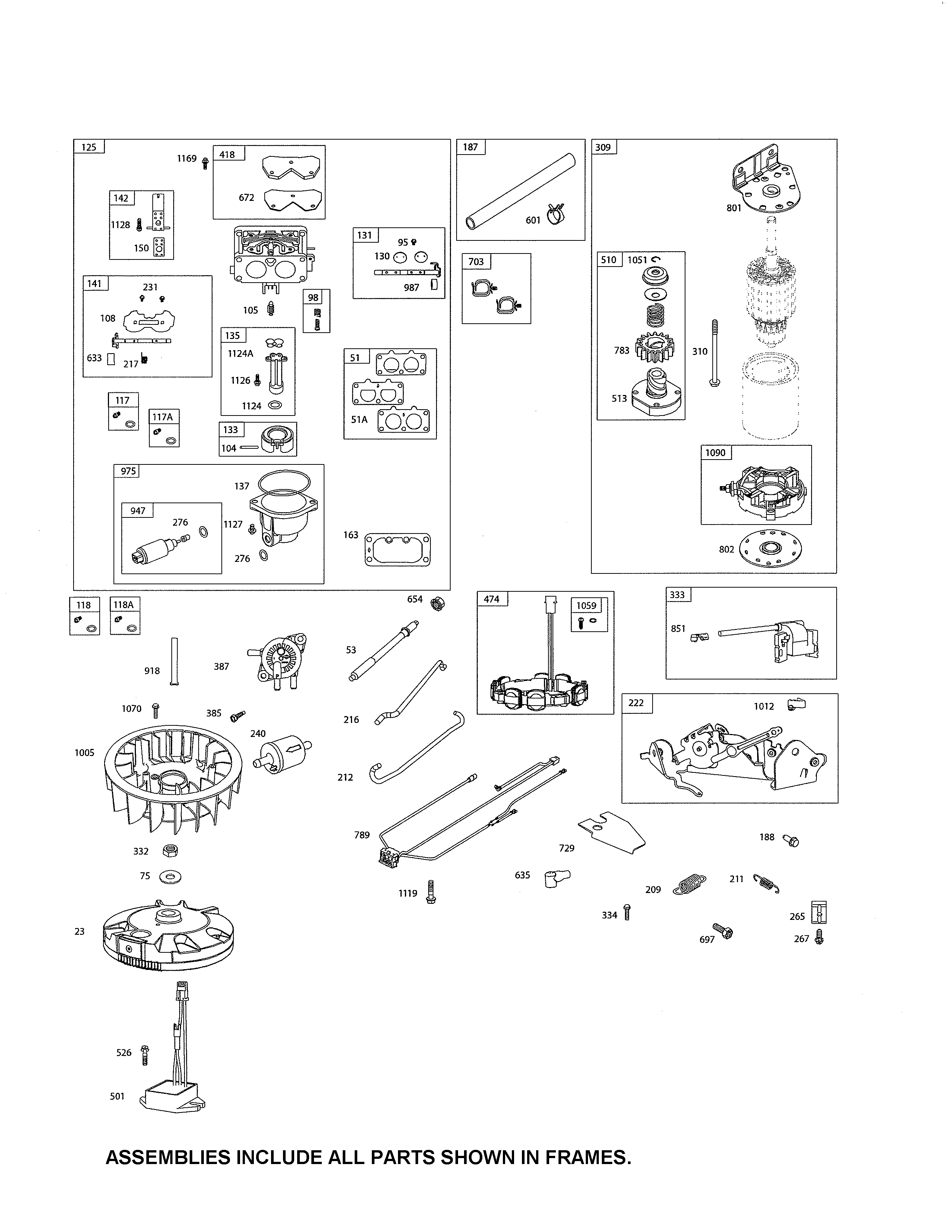 Carburetor/motor-starter