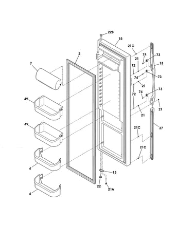 Refrigerator door