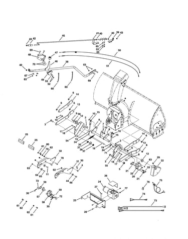 Chute crank rod/winch