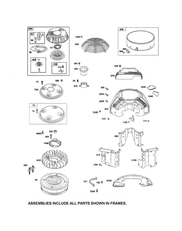 Blower housing/flywheel