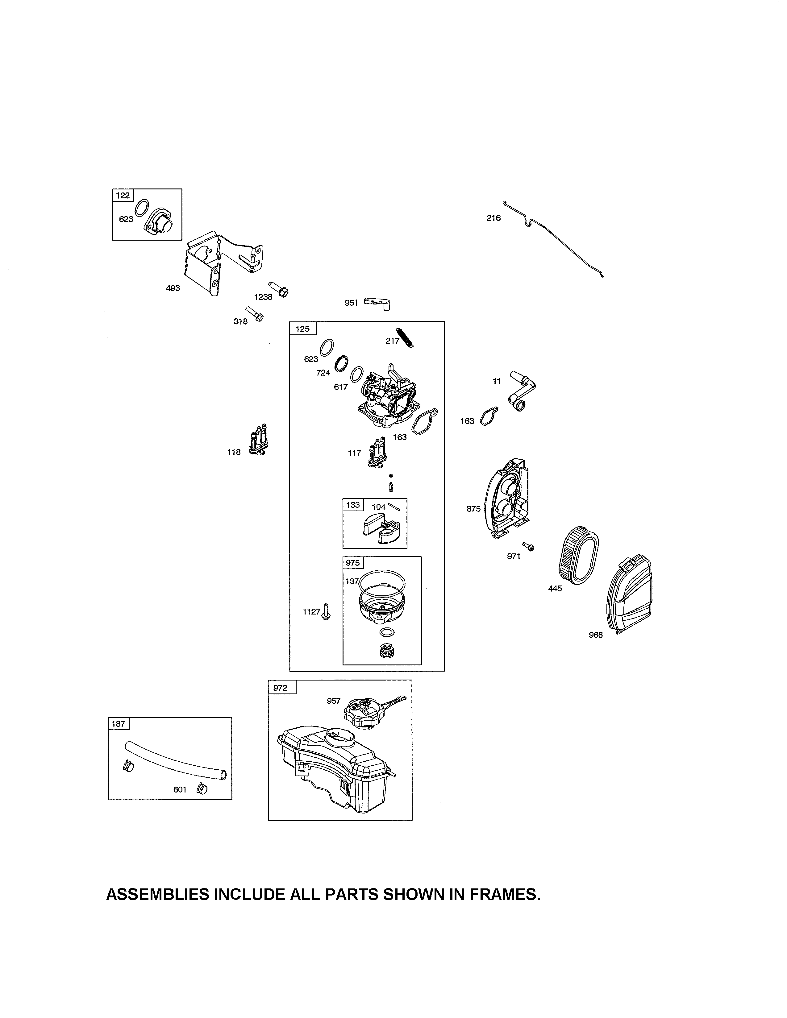 CARBURETOR/FUEL TANK