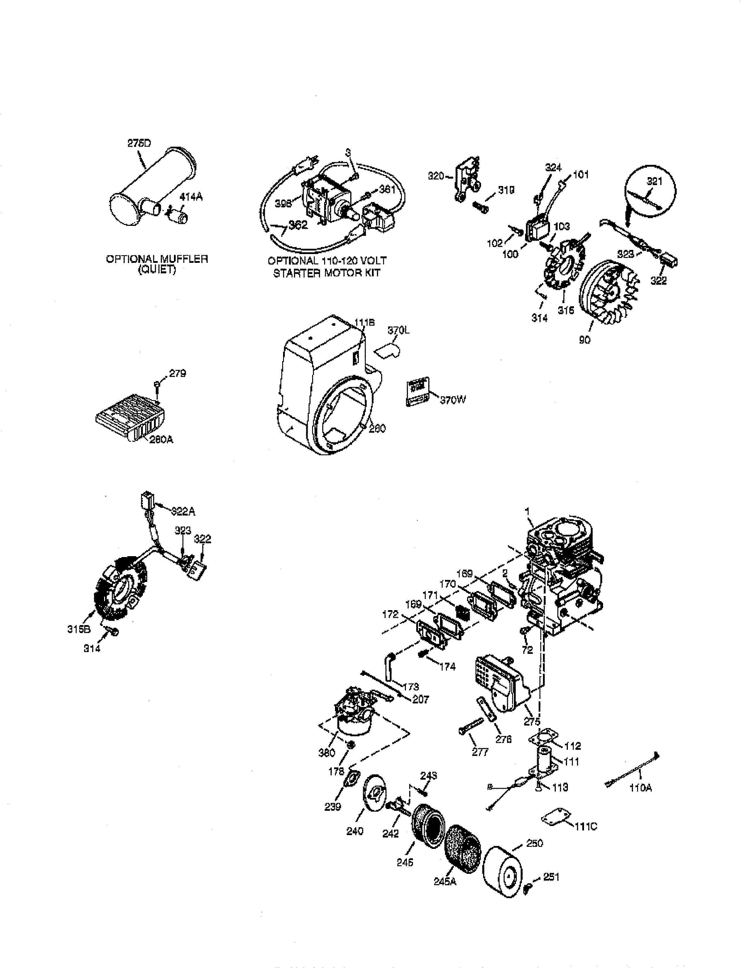 Carburetor/cylinder