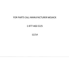 Patio Master Q3 for parts call manufacturer mojack diagram