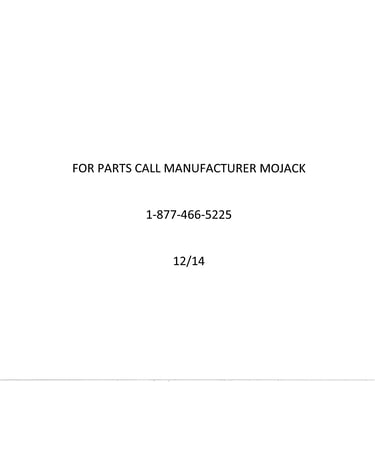 For parts call manufacturer mojack