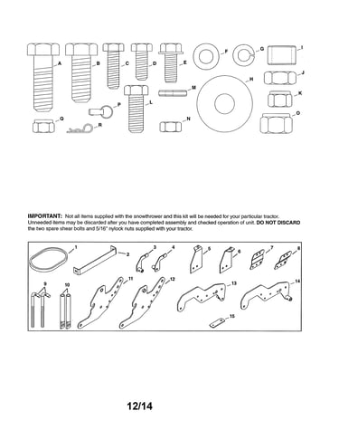 Snow thrower kit
